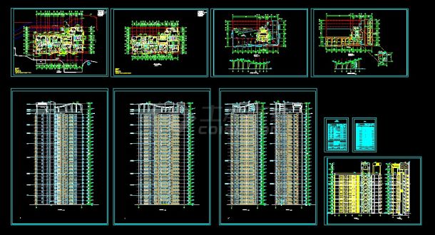 重庆某高层建筑施工图全套CAD详图-图一