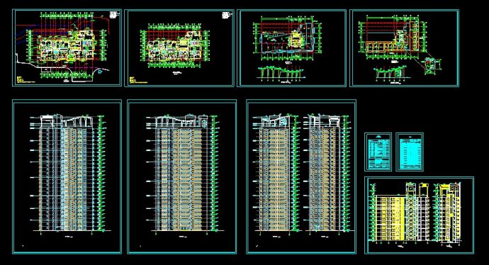 重庆某高层建筑施工图全套CAD详图_图1