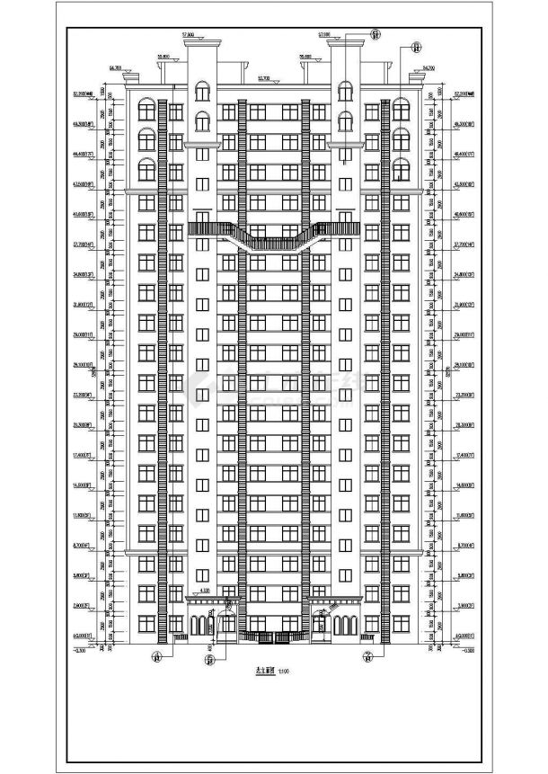 某地18层剪力墙结构高层住宅楼建筑方案图纸-图二