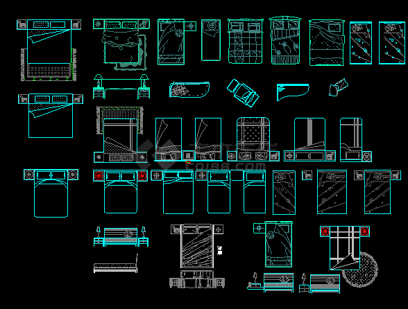 常用家具设计施工装修CAD方案图库-图二