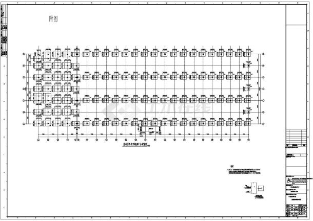 绵阳市某3连跨单层轻型门式钢架厂房结构施工图-图二