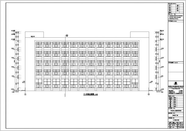 某地五层框架结构标准厂房建设计筑施工图-图二