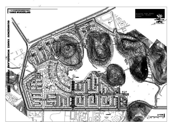 万科南海四季花城规划方案CAD总图（彩屏设计）_图1