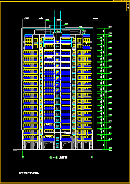 某小区12号住宅楼CAD建筑全套设计施工图-图二