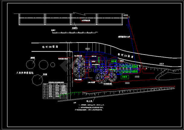 大型水电站拌和系统cad施工建筑设计图纸-图一