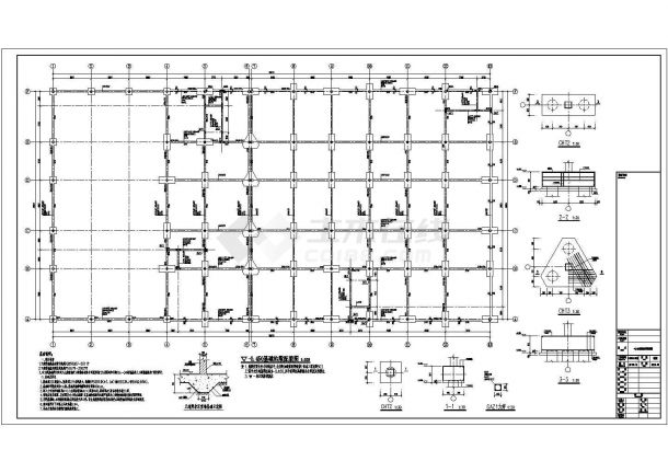 某地钢框架结构4S店结构施工图纸-图二