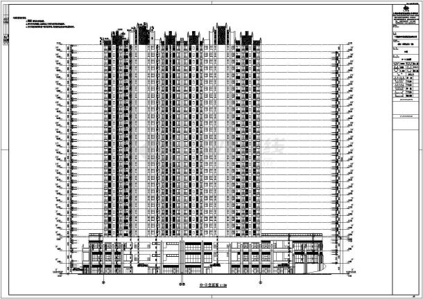 十堰市某31层art deco风格框剪结构住宅楼建筑施工图-图二