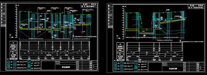 某截污工程初步CAD设计纵断面平面图_图1