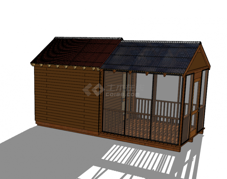 景点公园放置小木屋su模型-图二