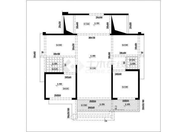 【深圳】某住宅小区现代风格136平米四居室装修施工图纸（含效果）-图二