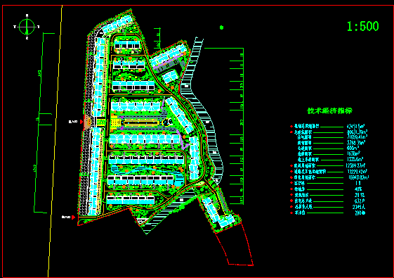 某小区总平面CAD建筑施工布置图纸_图1