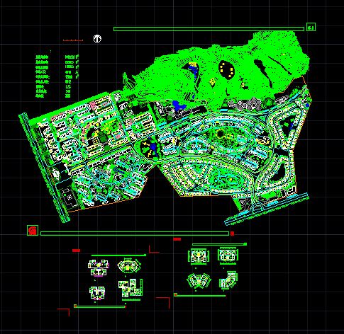碧桂园小区规划与户型平面设计CAD详图-图一
