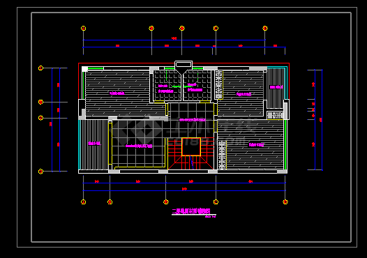 某别墅建筑cad二层房间装修设计施工图-图二