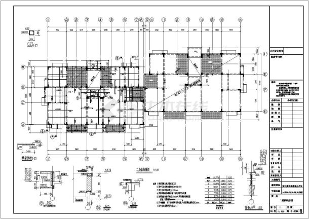 【安徽】六层异形柱框架结构住宅楼施工图（带跃层）-图一