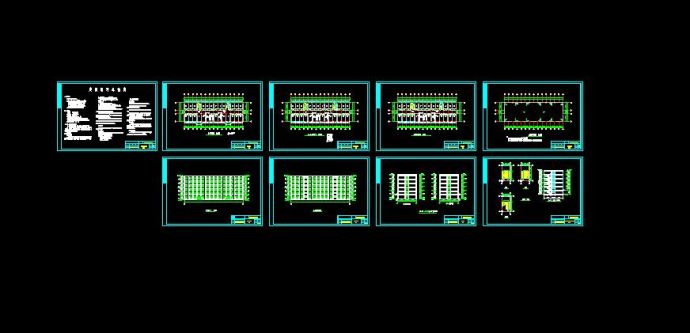 整合五套多层宿舍楼建筑毕业设计图纸_图1