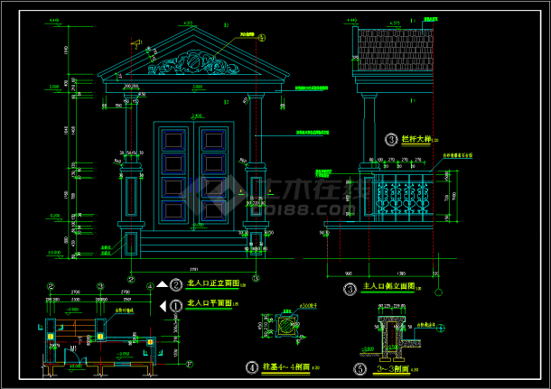 某城市高档小别墅建筑CAD设计图纸（内含设计说明）-图二