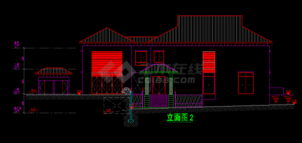 新加坡某城市设计的豪华别墅CAD设计图-图二