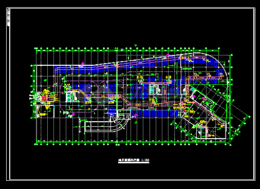 建造地下汽车库详细设计cad通风图-图二