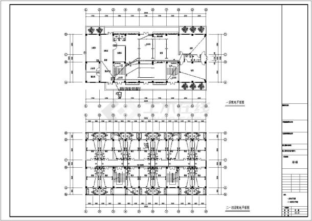 四层框架结构综合楼电气（强弱电）施工图-图二