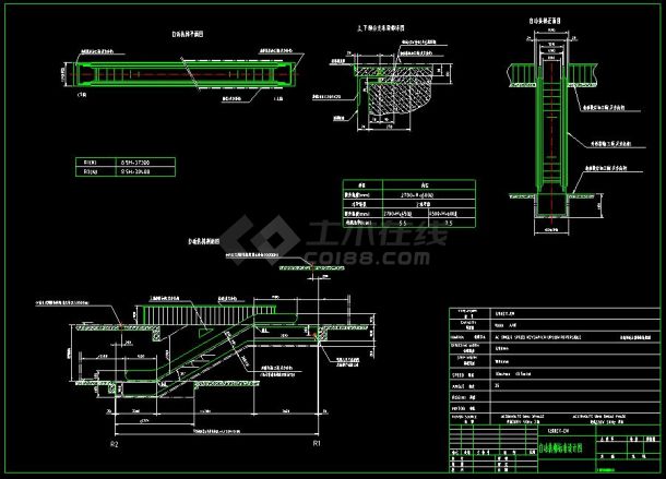 自动扶梯cad设计标准平面施工图-图一