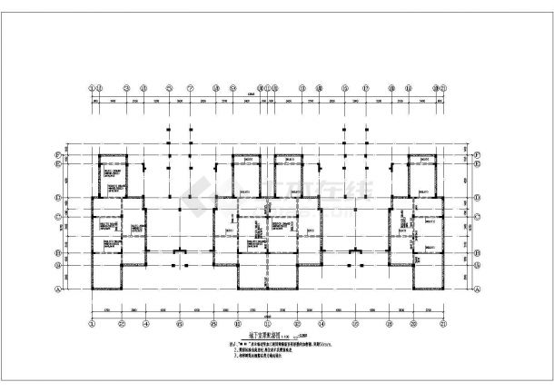 某地区带跃层框架住宅结构设计施工图-图二