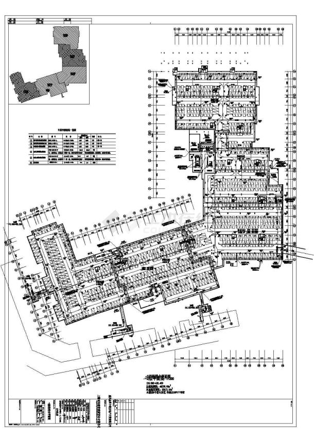 重庆地下2层框架结构地下车库全套给排水施工图-图一