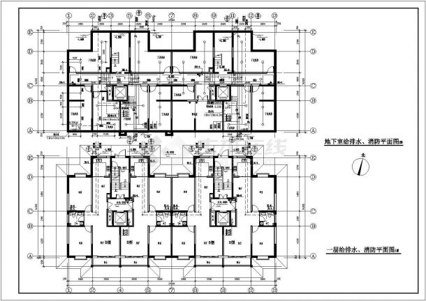 兰州市榆中县18层剪力墙结构住宅楼全套给排水施工图-图一