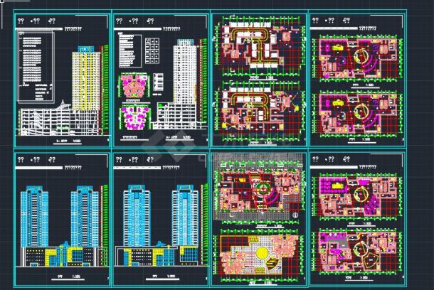 某地区高层办公综合楼设计装修方案二cad施工图-图一