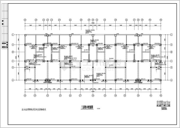 南方某地6层商住楼结构设计施工图-图二