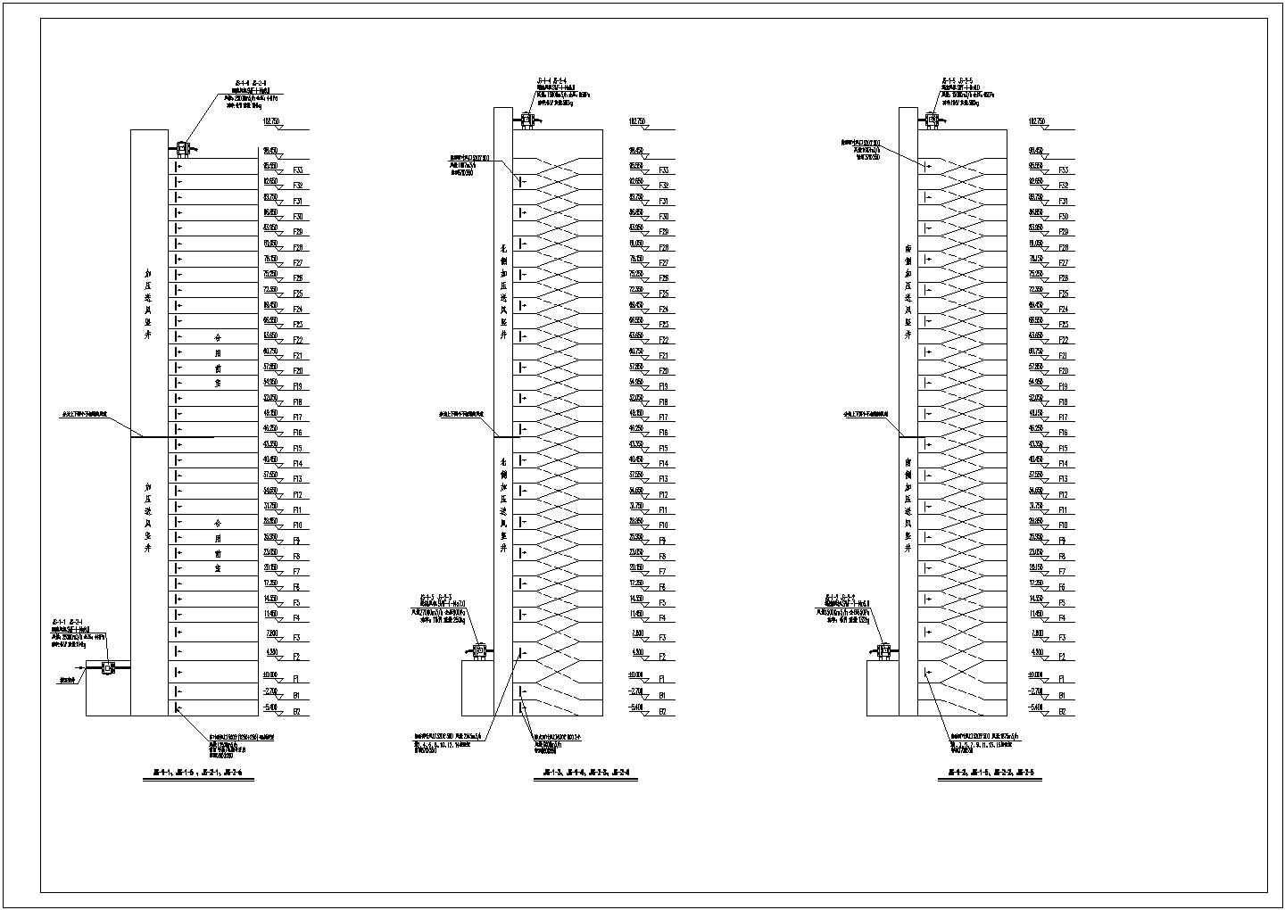 某地33F高层住宅通风防排烟施工图