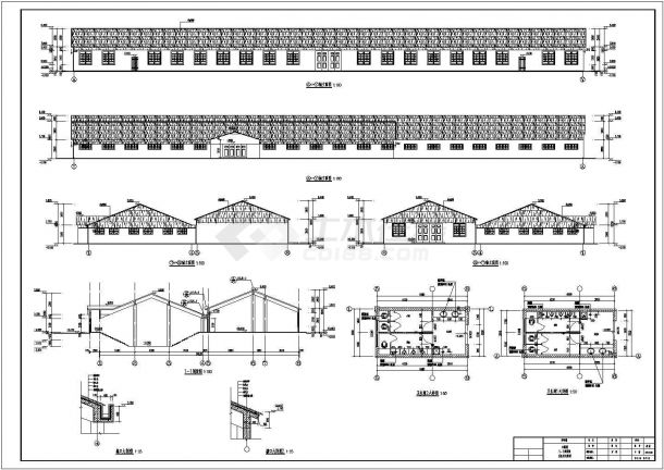 某地单层框架结构商业楼建筑设计施工图-图一