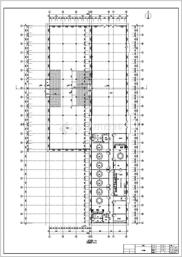某地单层框架结构商业楼建筑设计施工图-图二