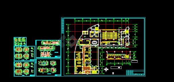 电信大楼建筑方案设计及施工全套CAD图纸-图一