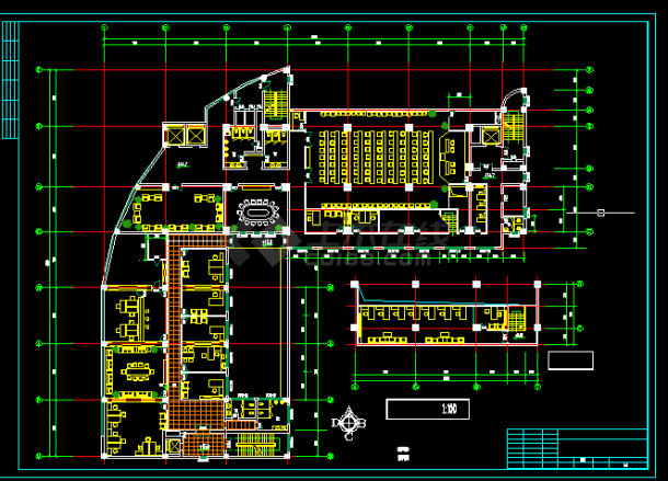 电信大楼建筑方案设计及施工全套CAD图纸-图二