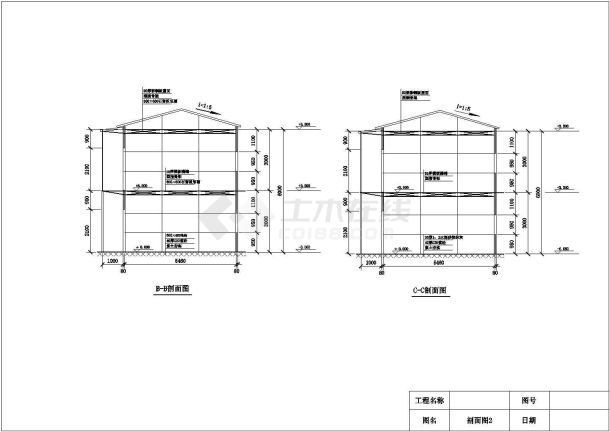 某项目部民工生活板房建筑设计方案-图二