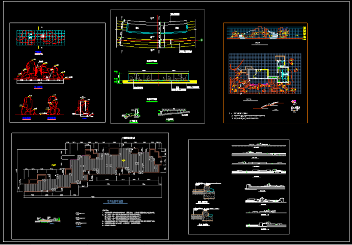 部分假山建筑CAD设计详细大样图合集_图1