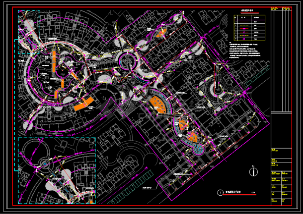 经典景观给排水cad施工设计平面图-图一
