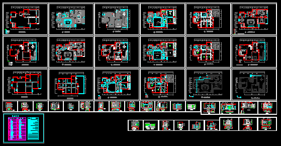 两层复式家装cad室内设计方案图纸（含施工说明）_图1