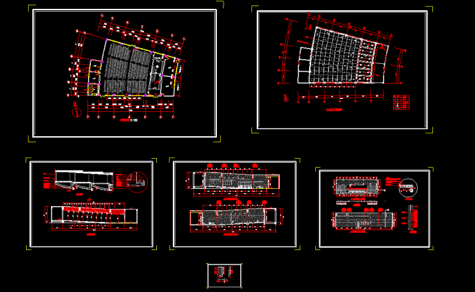 某大学阶梯大会议室cad设计平面施工图_图1