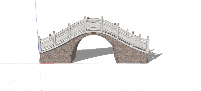 大方壮观中式廊桥su模型_图1