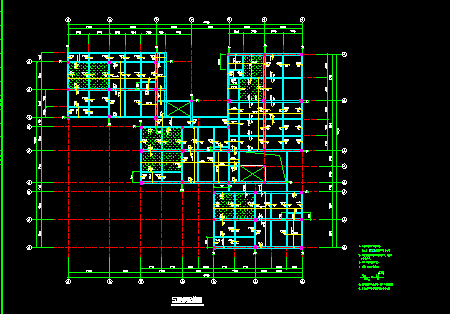 某小区幼儿园框架结构建筑CAD设计施工图-图二