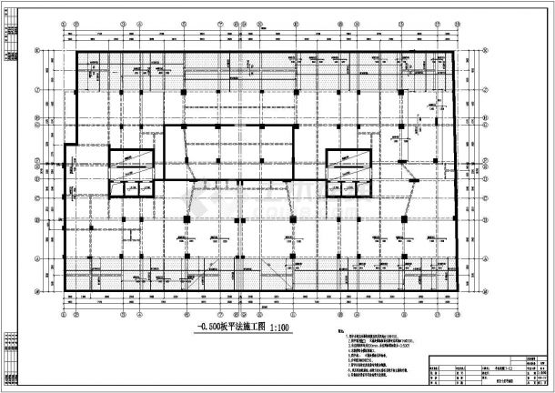 某地27层框架剪力墙结构住宅楼全套结构施工图-图二