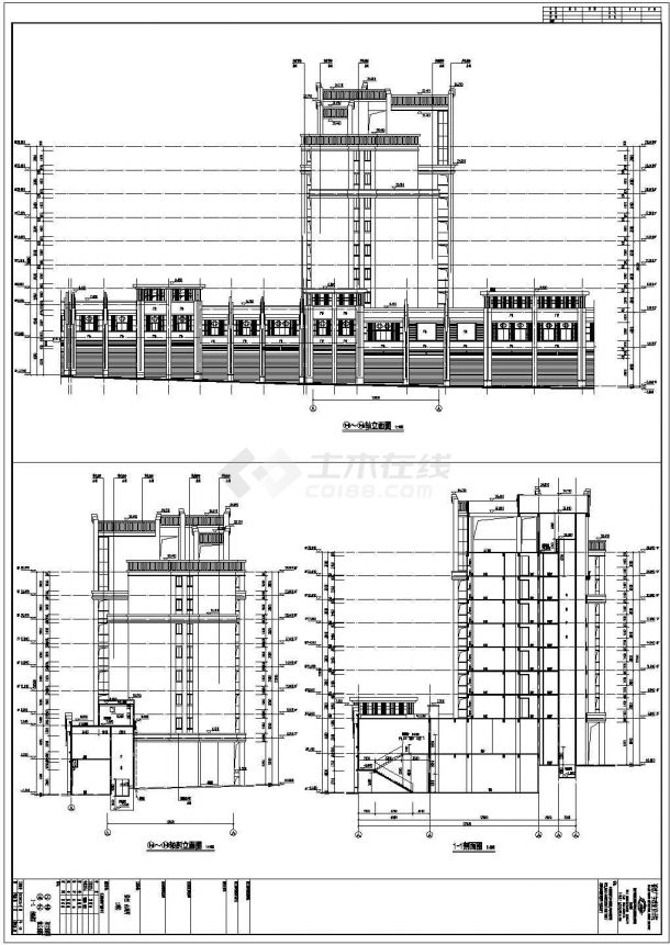 某地9层框剪结构商住楼建筑设计施工图-图二