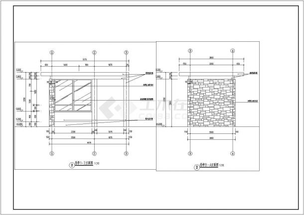 某地一砖混结构岗亭全套设计施工图（建筑+结构）-图二