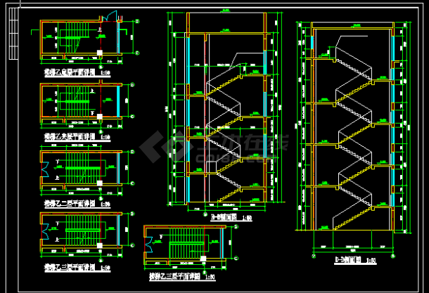 标准厂房建筑施工方案全套CAD图纸-图二
