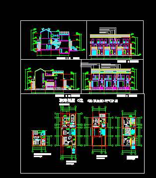 德式小别墅建筑施工cad设计方案图纸_图1