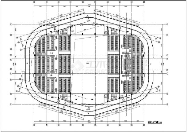 南方某城市三层体育馆建筑设计方案图-图二