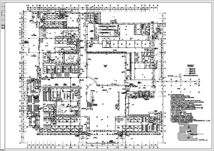 某地4层框架结构医院门诊综合楼平面方案图_图1