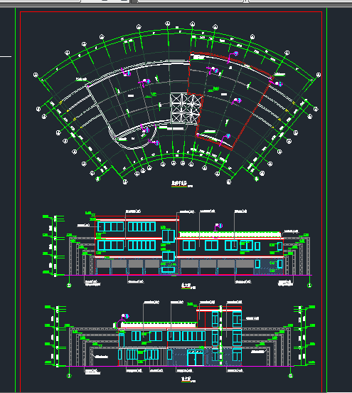 某地区银杏小区会所建筑设计CAD施工图-图二