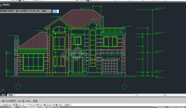 某地区禹城E型别墅建筑设计CAD施工方案图-图二